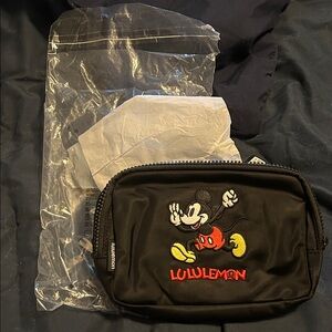 Disney Black Belt Bag with Red Logo